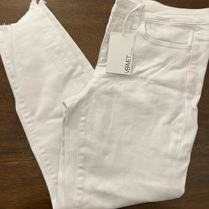 NWT Vervet white mid-rise skinny jeans